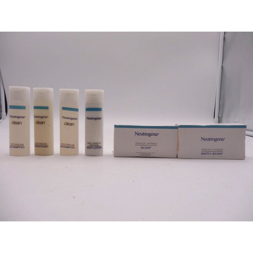 Neutrogena‎ Clean Normalizing Shampoo Conditioner French Milled Bath Soap Boxed